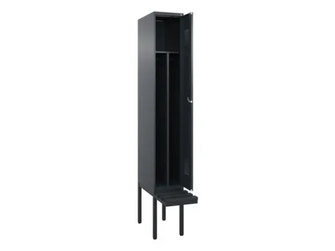 locker met bank,voor scheiding van kleding,HxBxD 2120x300x815mm,1vak