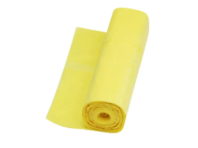 Kunststof Vuilniszakken 70 Liter Dikte 25 micron LXB 100x57.5cm Geel