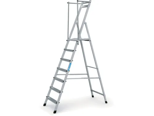 platformladder,bordes HxBxD 1740x400x400mm,7trede(n),aluminium