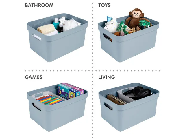 Sigma Home opbergbox 13L blauw - 35x24,6x18,3cm