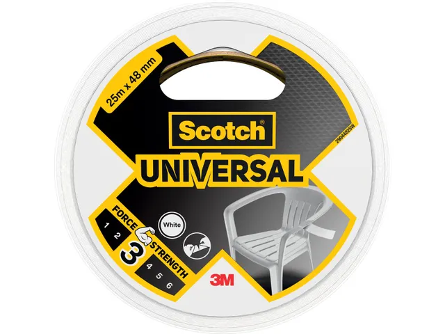ducttape Universal, ft 48 mm x 25 m, wit