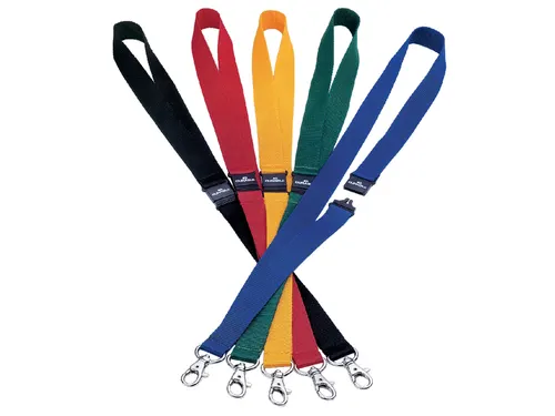 Textielkoord Durable 8137 met karabijnhaak donkerblauw