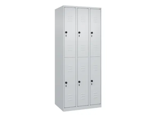 dubbeldekse locker,HxBxD 1850x750x500mm,3x2vak.,vak B 250mm