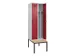 locker met bank,voor scheiding van kleding,HxBxD 2120x600x815mm,2vak