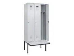locker met bank,voor scheiding van kleding,HxBxD 2120x900x815mm,3vak