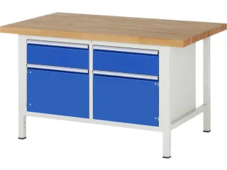 werkbank,HxBxD 840-1040x1500x900mm,beukblad,draagverm. 1250kg,4voeten - 1