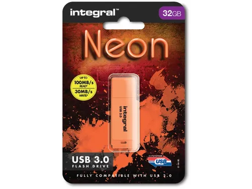 Integral Neon Usb-Stick 3.0, 32Gb, Oranje