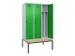 locker met bank,voor scheiding van kleding,HxBxD 2120x1200x815mm,3vak