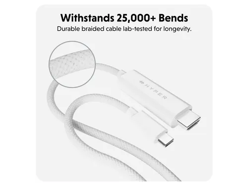 Hd6007Whgl Targus Usb-C naar Hdmi Kabel Hyper Drive 2.5m wit