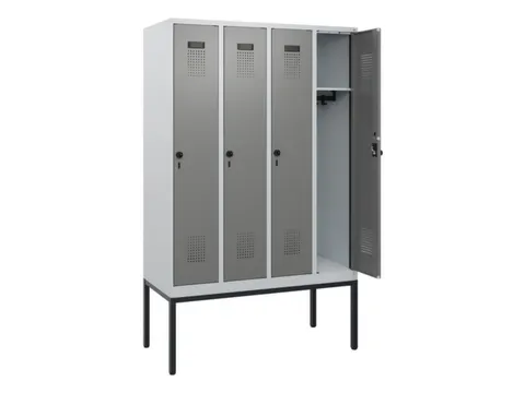 schoollocker,HxBxD 1950x1200x500mm,4vak,vak B 300mm,draaigrendel