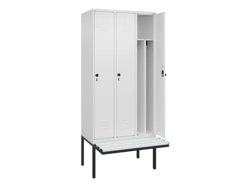 locker voor scheiding van kleding,HxBxD 2120x900x815mm,3vak