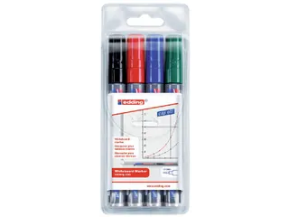 Viltstift Edding 250 Whiteboard Rond Assorti 1.5-3mm 4stuks - 1