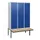locker met bank,HxBxD 1950x1200x815mm,3vak,vak B 400mm,draaigrendel