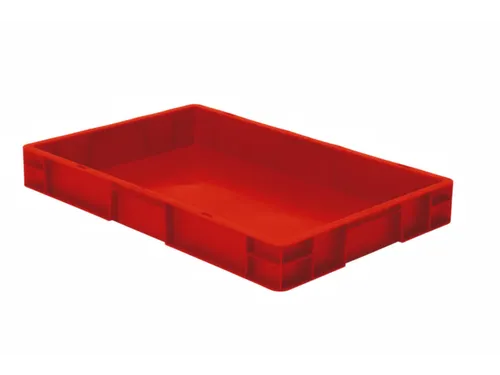 Euronorm-stapelbak 14.5l 75x600x400mm Wanden/bodem Gesloten Rood