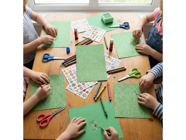 Glitterkarton Kangaro witgroen 50x70cm pak à 10 vel