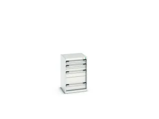 ladekast HxBxD 800x525x525mm 4laden romp RAL7035 front RAL7035 - 7