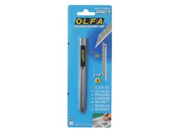 Snijmes Olfa SAC-1 9mm met metalen houder blister à 1 stuk