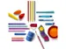 gum Faber-Castell SLEEVE MINI rood/blauw display a 24 assorti