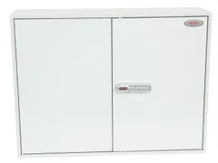 sleutelkast,600haak,HxBxD 550x730x205mm,romp grijs,front grijs