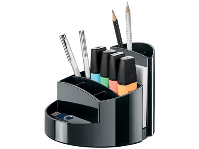 plumier avec 9 compartiments Rondo, noir