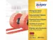 prijstangetiketten Avery permanent 12x26mm rood 10 rol in doos