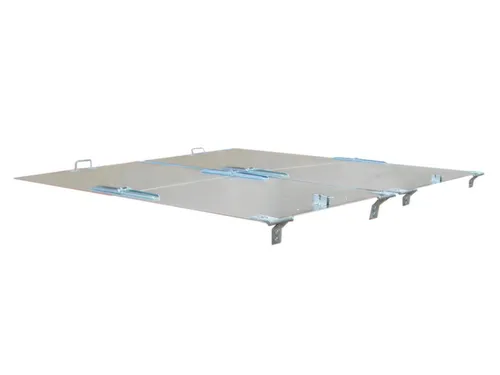 2-dlg. klapdeksel,staal,v. Gaasbox,BxD 1000x1200mm,verzinkt