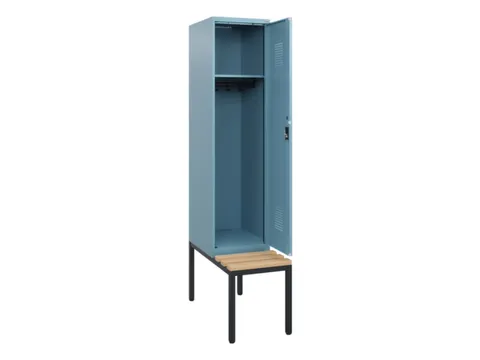 locker met bank,HxBxD 1950x400x815mm,1vak,vak B 400mm,cilinderslot