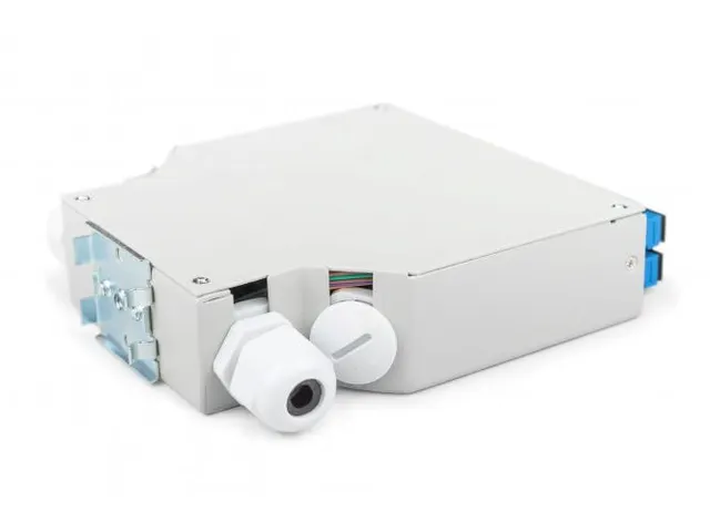 glasvezel DIN-raildoos OS2 uitgerust met SC-adapter en pigtail