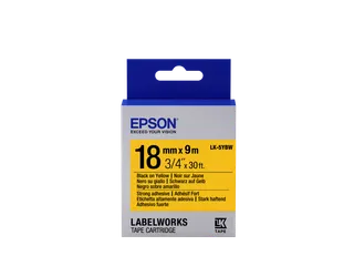 Strong Adhesive Tape - LK-5YBW Strng adh Blk/Yell 18/9 - 2