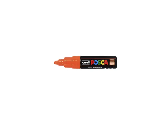 Verfstift Posca PC7M Brede Punt 4,5-5,5mm Donkeroranje