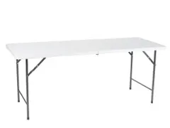 Vouwtafel weerbestendige Klaptafel 180x70x74cm HDPE Wit