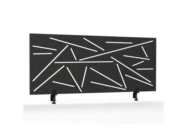 Ecran de séparation acoustique motif découpé 60x160cm Noir