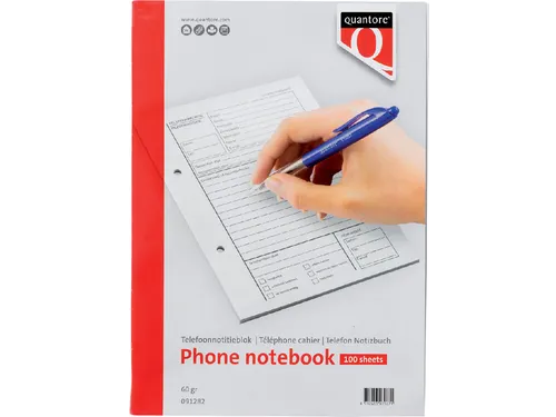 Telefoonnotitieblok Quantore 100vel 60 Gram