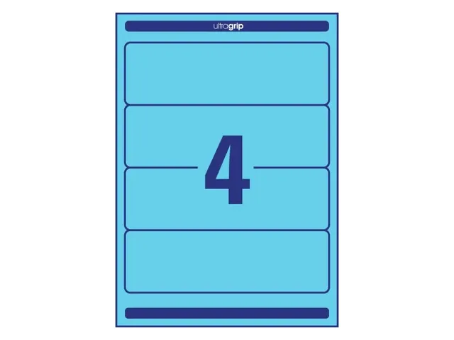 Rugetiket Avery Zweckform breed 192x61mm Blauw L4767 80 stuks