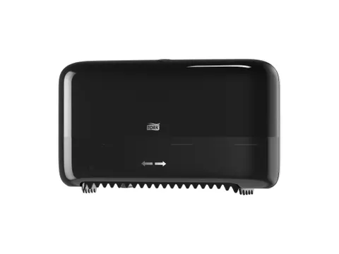Tork T7 OptiServe Hulsloos Toiletpapier Dispenser Elevation Zwart