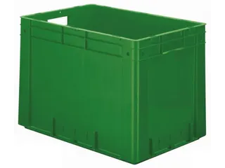 Euronorm Stapelkrat 420x600x400mm 80l Wanden/Bodem Gesloten Groen - 1
