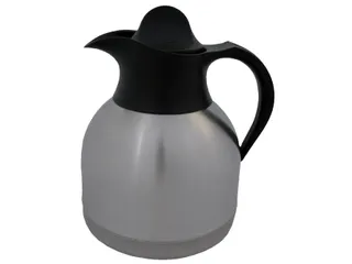 Thermoskan Biaretto koffiekan 1liter roestvrijstaal zwarte dop - 1