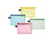 Trousse avec fermeture éclair Foldersys A6 PVC jaune transparent