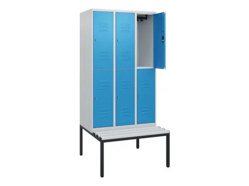 Dubbeldekse dekenkist,HxBxD 1950x900x815mm,3x2vak.,vak B 300mm