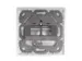 Frontplaat voor Keystone Jacks 2x RJ45 stofkap 80x80 + centrale plaat