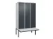 locker voor scheiding van kleding,HxBxD 2120x1200x815mm,3vak