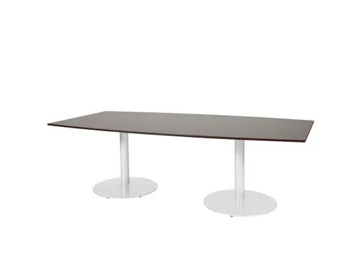 Linesto Vergadertafel Vaste Hoogte 240x120 Ton Logan Eiken 25mm Wit