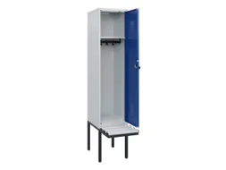 locker met bank,HxBxD 1950x400x815mm,1vak,vak B 400mm,draaigrendel