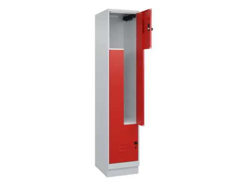 Z-garderobekast,HxBxD 1950x400x500mm,vak B 200/400mm,draaigrendel