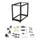 18U 19 inch open frame server rack Zwart