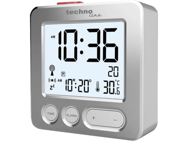 Wekker Technoline WT 265 66x66x21mm zilver