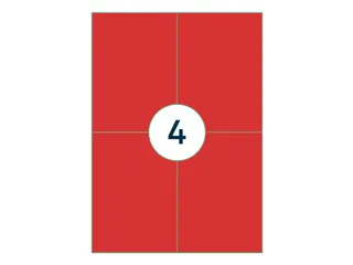 Gekleurde Etiketten 105x148mm Rood 42622 1000 Vel - 2