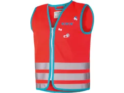 Crazy Monster Jacket Reflecterend Fluohesje Kind Rood Medium