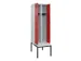 locker met bank,voor scheiding van kleding,HxBxD 2120x600x815mm,2vak