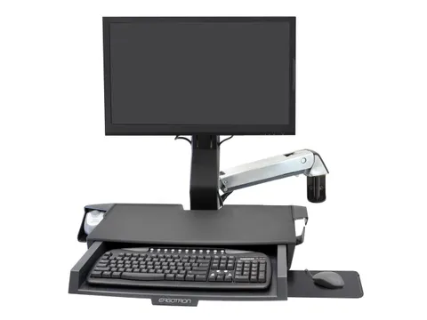 Ergotron Zit Sta Werkplek Muur Styleview Grijs